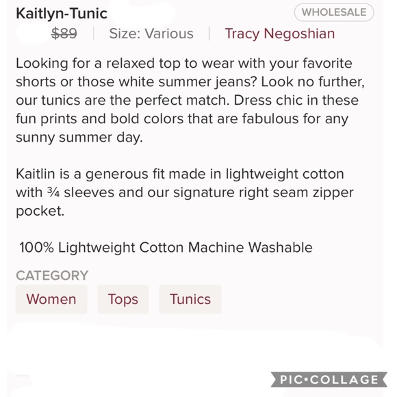 Boutique-Tracy Negoshian Kaitlyn Tunic Pucci Pink - Picture 3 of 4